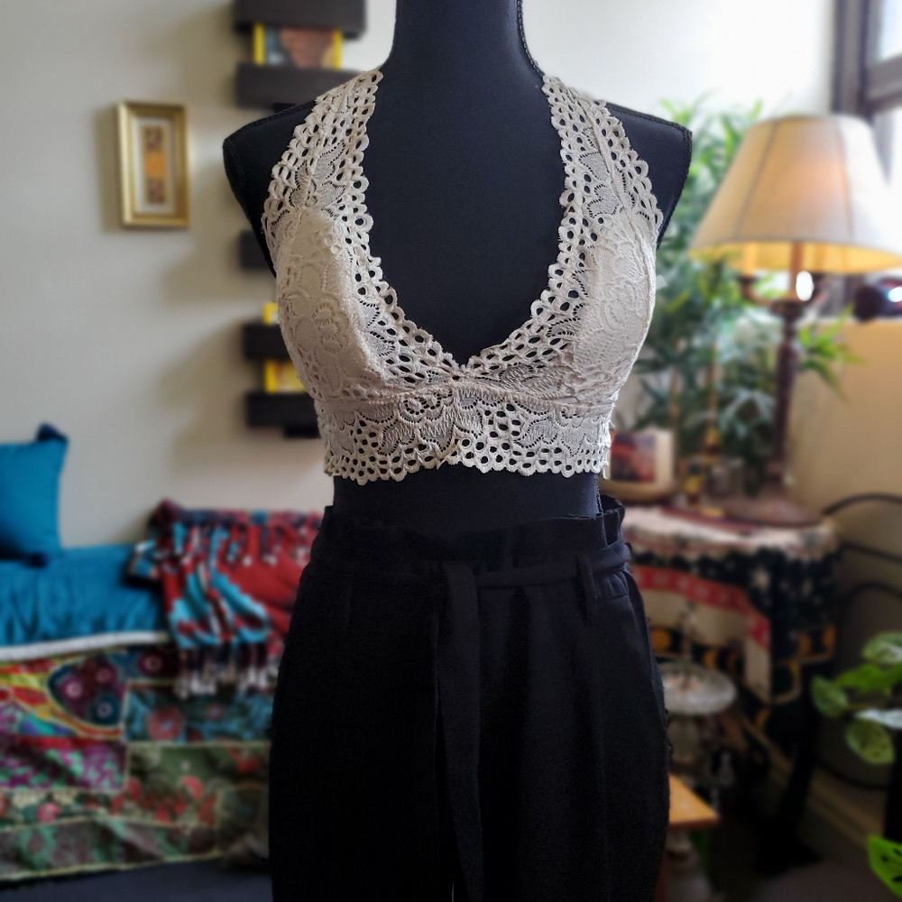 Boho Chic Lace Cream Bralette